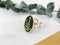 Handmade Fern Ring Green Leaf Oval Adjustable Ring Botanical Jewelry