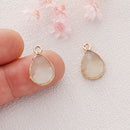 10PCS Teadrop Imitation Druzy, Beige Druzy Charm, Resin Druzy Pendant Charm Drop, Bezel Gem Druzy, Jewelry Findings