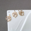 10pcs CZ Pave Charm, Zircon Branches Pendant, flower Branches Charm Connector, Jewelry Making,Material Craft Supplies