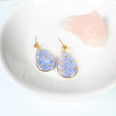 Silver forget me not earrings, Mother's Day gift, pressed flower earrings, handmade jewelry, resin, botanical, handcrafted, forget-me-not