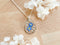 Teardrop Forget Me Not Necklace, Resin Necklace with Real Forget Me Not Flowers For Women's Birthday Gift, Something Blue Bridal Necklace