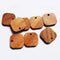 10pcs Square Wood Charm Pendant