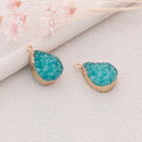 10PCS Teadrop Imitation Druzy, Turquoise Druzy Charm, Resin Druzy Pendant Charm Drop, Bezel Gem Druzy, Jewelry Findings