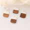 4pcs Epoxy Resin Pendants, Teardrop Translucent White Resin Findings, Wood and Resin Pendant, Color Blocked, Teardrop Charm