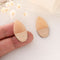 4pcs Epoxy Resin Pendants, Teardrop Translucent White Resin Findings, Wood and Resin Pendant, Color Blocked, Teardrop Charm