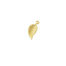 10PCS Stainless Steel Leaf Charm,Tiny Mini Leaf Pendant, Gold Initial Charm,Vermeil Pendant