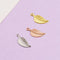 10PCS Stainless Steel Leaf Charm,Tiny Mini Leaf Pendant, Gold Initial Charm,Vermeil Pendant