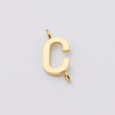 5PCS Stainless Steel Letter Charm,Letter Connector,Gold Initial Charm,Vermeil Letter Pendant,Gold Initial Charms,A-Z, 8*10mm