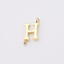 5PCS Stainless Steel Letter Charm,Letter Connector,Gold Initial Charm,Vermeil Letter Pendant,Gold Initial Charms,A-Z, 8*10mm