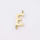 5PCS Stainless Steel Letter Charm,Letter Connector,Gold Initial Charm,Vermeil Letter Pendant,Gold Initial Charms,A-Z, 8*10mm