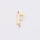 5PCS Stainless Steel Letter Charm,Letter Connector,Gold Initial Charm,Vermeil Letter Pendant,Gold Initial Charms,A-Z, 8*10mm