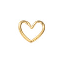 10PCS Stainless Steel Heart Charm,Tiny Mini Heart Connector,Vermeil Pendant