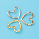 10PCS Stainless Steel Heart Charm,Tiny Mini Heart Connector,Vermeil Pendant