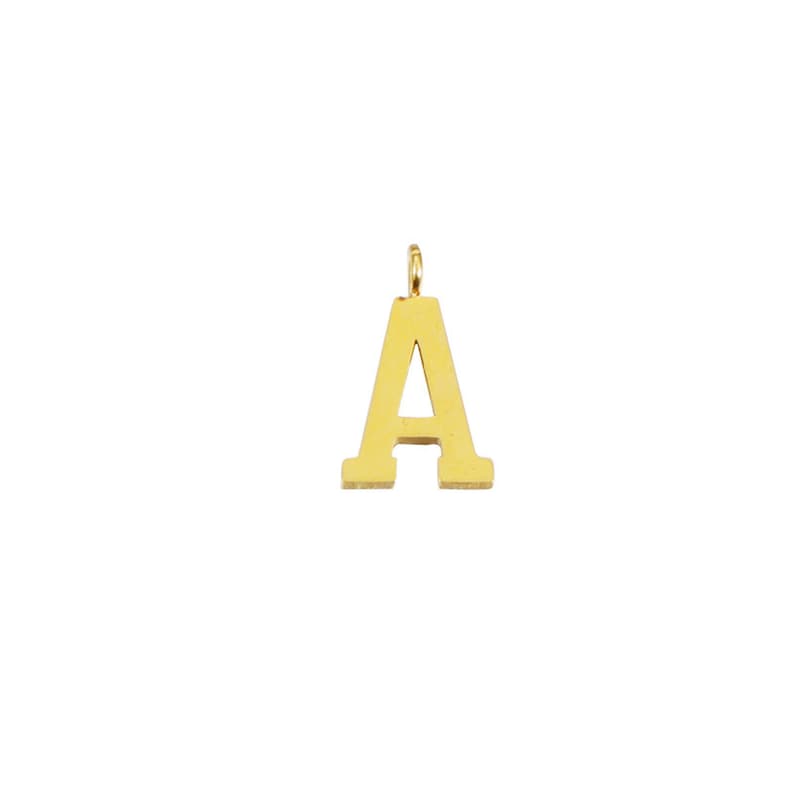 10PCS stainless steel letter charm,Gold Initial Charm,Vermeil Letter Pendant,Gold Initial Charms,A-Z (gold/rose gold/silver)8mm