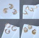 10pcs crescent moon CZ Pave Charm, star Zircon Pendant, moon Charm Connector, Jewelry Making,Material Craft Supplies