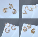 10pcs crescent moon CZ Pave Charm, star Zircon Pendant, moon Charm Connector, Jewelry Making,Material Craft Supplies