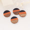 4pcs Epoxy Resin Pendants, Round Translucent White Resin Findings, Wood and Resin Pendant, Color Blocked, Large Round Charm