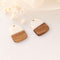 4pcs Epoxy Resin Pendants, Teardrop Translucent White Resin Findings, Wood and Resin Pendant, Color Blocked, Teardrop Charm