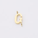 5PCS Stainless Steel Letter Charm,Letter Connector,Gold Initial Charm,Vermeil Letter Pendant,Gold Initial Charms,A-Z, 8*10mm