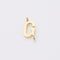 5PCS Stainless Steel Letter Charm,Letter Connector,Gold Initial Charm,Vermeil Letter Pendant,Gold Initial Charms,A-Z, 8*10mm