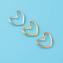 10PCS Stainless Steel Heart Charm,Tiny Mini Heart Connector,Vermeil Pendant