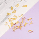 10PCS stainless steel letter charm,Gold Initial Charm,Vermeil Letter Pendant,Gold Initial Charms,A-Z (gold/rose gold/silver)8mm