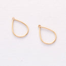 10PCS. Real Gold Plated Teadrop Charm, Hollow Teardrop Pendant,Brass Finding,Earring Jewelry DIY Material