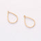 10PCS. Real Gold Plated Teadrop Charm, Hollow Teardrop Pendant,Brass Finding,Earring Jewelry DIY Material