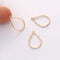 10PCS. Real Gold Plated Teadrop Charm, Hollow Teardrop Pendant,Brass Finding,Earring Jewelry DIY Material