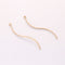 10pcs Wavy Bar Charm, Brass Tassels, For Jewelry Making