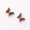 6pcs Gold Plated Crystal Butterfly Charm, Glass Butterfly Connector, Link, Animal Insects Finding, Jewelry makeing