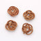 4pcs Natural Rattan Wood, Flower Wooden Charms Handwoven Circle Findings Woven Boho Jewelry Making Blanks