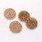 4pcs Natural Rattan Wood Earring Hoops,Round Wooden Charms Handwoven Circle Findings Woven Boho Jewelry Making Blanks