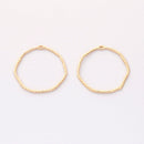 10PCS. Real Gold Plated Circle Charm, Hollow Circle Pendant,Brass Finding,Earring Jewelry DIY Material