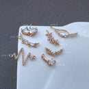 10pcs CZ Pave Charm, Zircon Branches Pendant, flower Branches Charm Connector, Jewelry Making,Material Craft Supplies