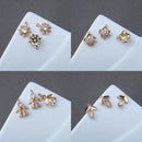 10pcs CZ Pave Rose flower Charm, 11x13mm Zircon Pendant, Jewelry Making, Zircon Material Craft Supplies