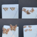 10pcs CZ Pave Butterfly Charm, Butterfly Zircon Pendant, Butterfly Jewelry Making, Zircon Material Craft Supplies