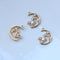 10pcs crescent moon CZ Pave Charm, star Zircon Pendant, moon Charm Connector, Jewelry Making,Material Craft Supplies