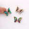 6pcs Iridescent Two Tone Gradient Colorful Glass Butterfly Charm, Ombre Glass Butterfly Connector,Jewelry Making Materials, Wholesale