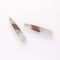 4pcs Epoxy Resin Pendants, Long Stick Translucent White Resin Findings, Wood and Resin Pendant, Color Blocked, Long BarCharm