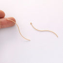 10pcs Wavy Bar Charm, Brass Tassels, For Jewelry Making