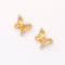 6pcs Gold Plated Crystal Butterfly Charm, Glass Butterfly Connector, Link, Animal Insects Finding, Jewelry makeing