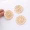 4pcs Natural Rattan Wood Earring Hoops,Round Wooden Charms Handwoven Circle Findings Woven Boho Jewelry Making Blanks