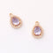 10pcs Gold Plated Teardrop Zircon Charm, cz Pave Teardrop Pendant, Jewelry Making Materials