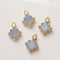 6pcs Real Gold Plated Diamond Crystal Charm, Zircon Diamond Pendant, Link, Bracelet Necklace Pendant,Pave Charm