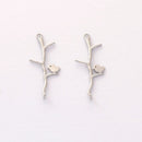 10pcs Platinum Plated Branch Charm, Birds on Tree Connector, Link, Birds Pendant, Finding