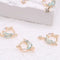 10pcs stars, moon CZ Pave Pendant Charm, 18mm flower zircon Charm Pendant, flower CZ zircon Pendant, Wholesale Supplies