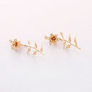 6pcs Real Gold Plated Lily Flower Charm,3D Lily Pendant ,Lily Bouquet, Plant,Jewelry Making,diy supply