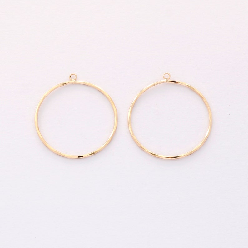 10PCS. Real Gold Plated Circle Charm, Round Dangle,Sweet Charm Pendant, Choker Necklace diy, Brass Finding, Quality Gold Plated over Brass