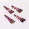 4pcs Epoxy Resin Pendants, Long Stick Translucent White Resin Findings, Wood and Resin Pendant, Color Blocked, Long BarCharm